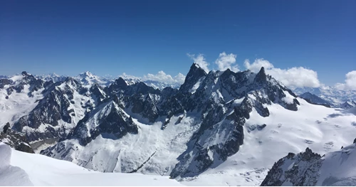 View of the French Alps from Chamonix-Mont-Blanc